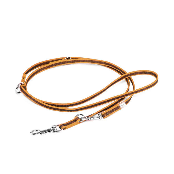 7.2 Foot / 2.2 Meter Double Clasp - Adjustable Length - Super Grip Leash Thin 14mm - JULIUSK9® CANADA