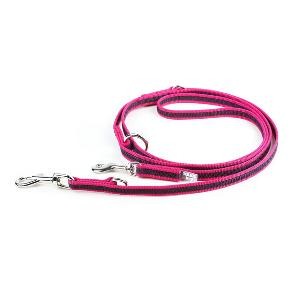 7.2 Foot / 2.2 Meter Double Clasp - Adjustable Length - Super Grip Leash Thin 14mm - JULIUSK9® CANADA