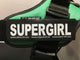 "SUPERGIRL" Large / Small Harness Labels - Set of 2 Labels / patches