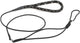 Show leash - black with rope handle 1,2 m / 4ft