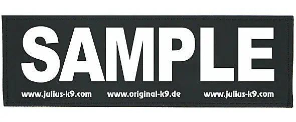 1 x Pair of Custom Labels for your Dog Harness - JULIUSK9® CANADA