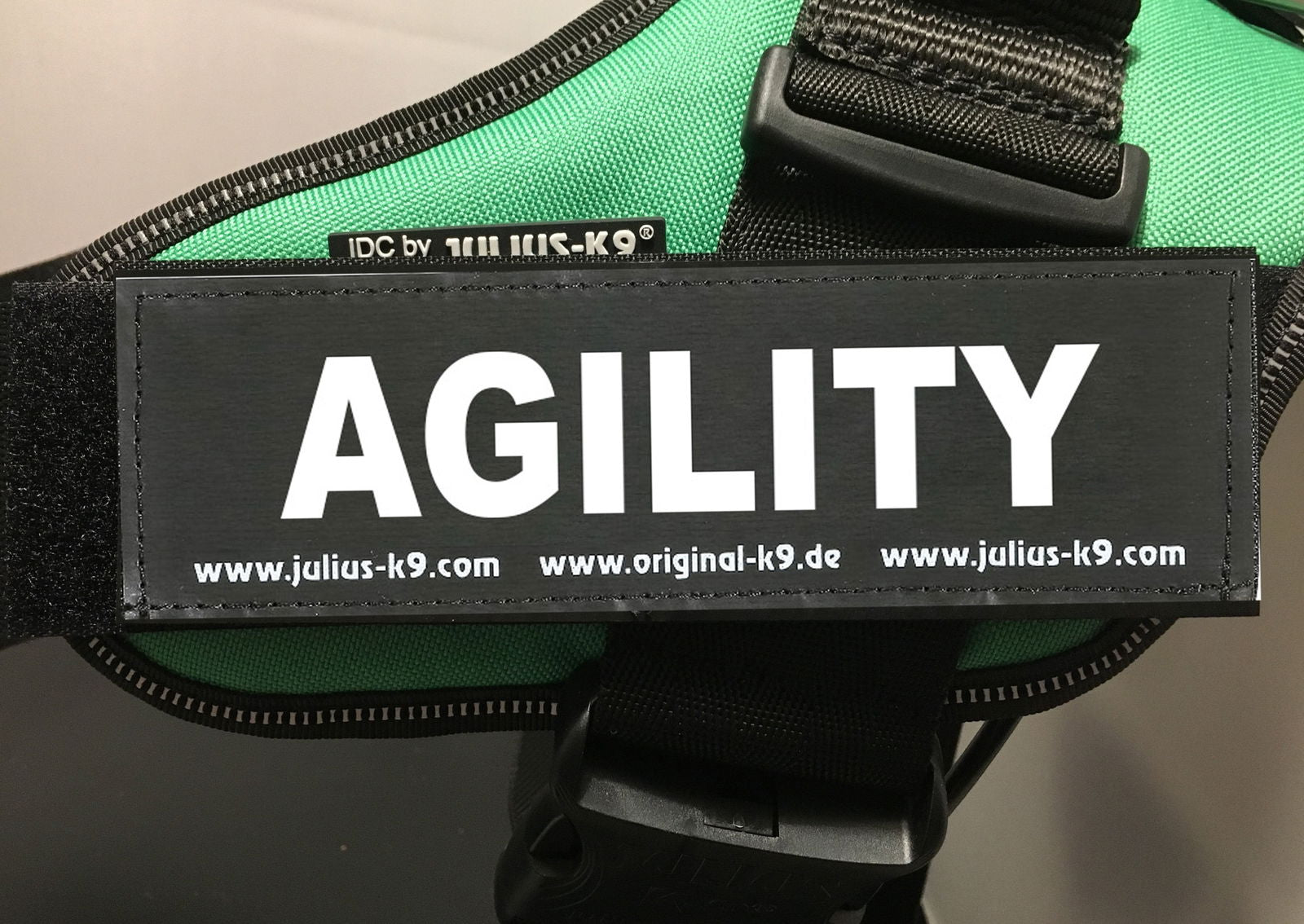"AGILITY" Large / Small Harness Labels - Set of 2 Labels / patches - JULIUSK9® CANADA