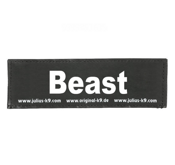 "BEAST" Large / Small Harness Labels - Set of 2 Labels / patches - JULIUSK9® CANADA