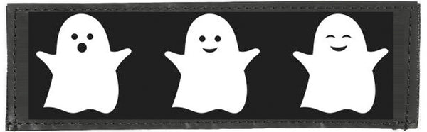 Halloween Patches " GHOST "  Large / Small Harness Labels - 1 x Pair