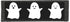 Halloween Patches " GHOST "  Large / Small Harness Labels - 1 x Pair