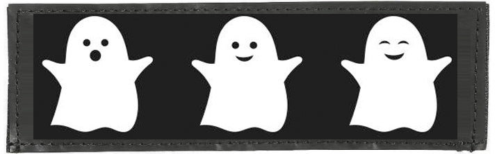 Halloween Patches " GHOST "  Large / Small Harness Labels - 1 x Pair - JULIUSK9® CANADA