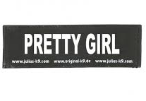 "PRETTY GIRL" Large / Small Harness Labels - Set of 2 Labels / patches - JULIUSK9® CANADA