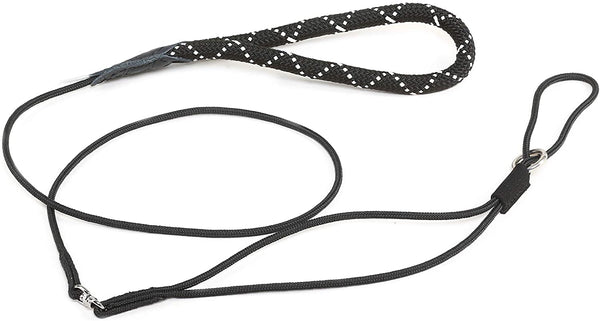 Show leash - black with rope handle 1,2 m / 4ft - JULIUSK9® CANADA