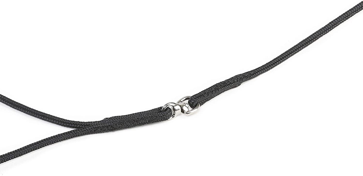 Show leash - black with rope handle 1,2 m / 4ft - JULIUSK9® CANADA