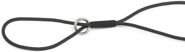 Show leash - black with rope handle 1,2 m / 4ft - JULIUSK9® CANADA