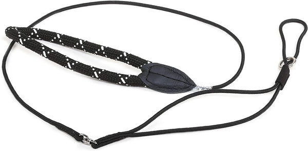 Show leash - black with rope handle 1,2 m / 4ft - JULIUSK9® CANADA
