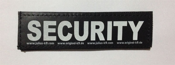"Security" Large Harness Labels - Set of 2 Labels / patches - JULIUSK9® CANADA