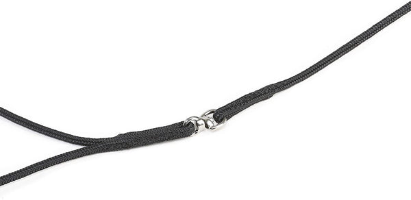 Show leash - black with rope handle 1,2 m / 4ft