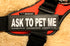 "Ask To Pet Me" Large / Small Harness Labels - Set of 2 Labels / patches - JULIUSK9® CANADA